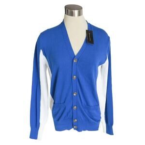 Sean Jean NWT Men’s Sm Blue Jay Preppy Cardigan